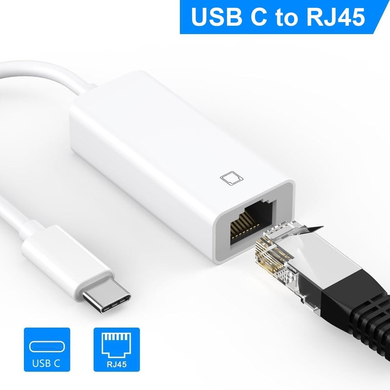 esbeecables [MFi Certified] USB C to Ethernet Adapter for iPhone 16 15, RJ45 Ethernet LAN Network Adapter with USB Type C Connector Compatible with iPhone 16/15 Pro/Max/Plus, MacBook, iPad,Supports 100Mbps - Image 5